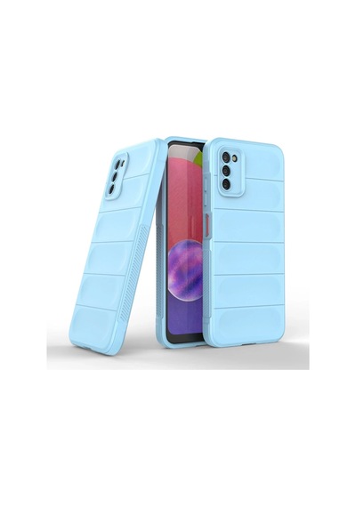 Gld-spt- Newface Samsung Uyumlu Galaxy A03s Kılıf Optimum Silikon - Sky Blue