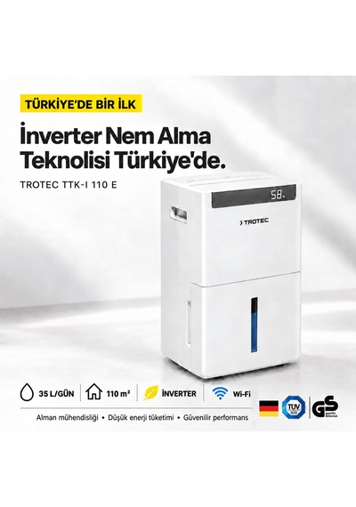 Trotec Ttk-ı 110 E Wifi Hepa Nem Alma Cihazı Beyaz