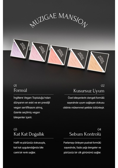 Ciltle Bütünleşen Ve Pürüzsüzleştiren, Yumuşak Dokulu Allık Muzıgae Mansıon Fitting Blush 01 Odd 01 Odd