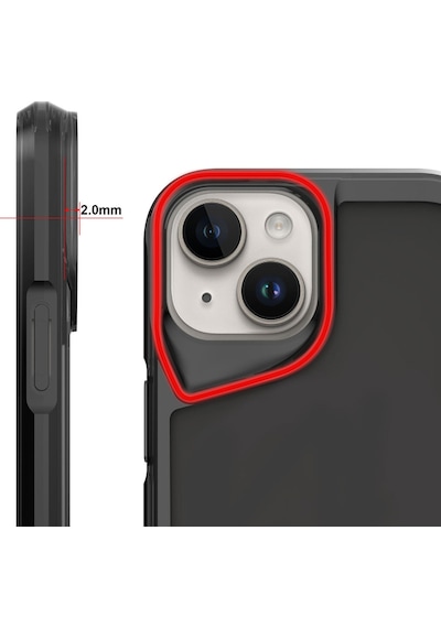 Apple Uyumlu iPhone 15 Kılıf Zore T-max Kapak Renksiz