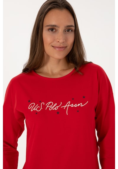 U.s. Polo Assn. Kadın Kırmızı Pijama Takım 50318886-vr030 Kırmızı