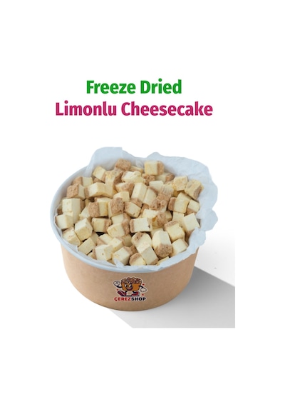 Freeze Dried Limonlu Cheesecake Kurutulmuş Çıtır Cheesecake Küpleri, Tatlı Küpleri Atıştırmalık - 300 Gr