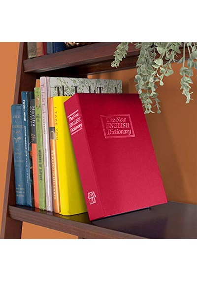 Kitap Şeklinde Bordo Büyük Boy Gizli Güvenlik Kitap Görünümlü Haz