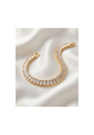 Xupıng Jewelry 14k Zarif Zirkon Taşlı Su Yolu Model Bileklik Çok Renkli Çok Renkli