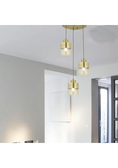 Boris 3Lü Yuvarlak Komple Eskitme Sarkıt Modern Genç Odası Mutfak Salon Avize