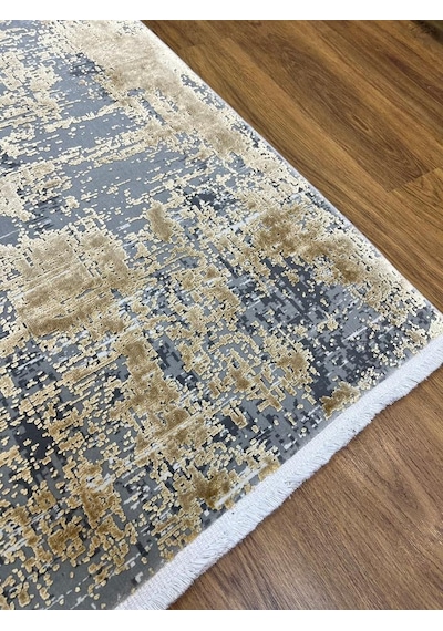 Bugo Concept Akrilik Viskon Grey Gold Makina Halısı 160x230 Diğer