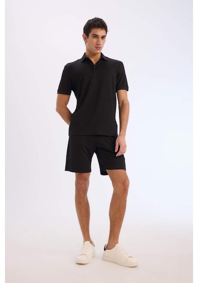 DeFacto Regular Fit Her Yöne Esneyen Krinkıl Bermuda Şort - E0980AX25SMBK81 DeFacto Regular Fit Her Yöne Esneyen Krinkıl Bermuda Şort - E0980AX25SMBK81