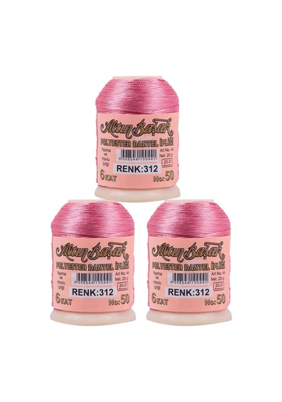 3 Adet Altınbaşak Oya Ve Dantel İpi 20 Gr - Royaleks - No: 600 - 312 - 363