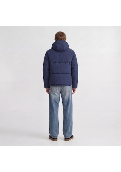 Jack & Jones Erkek Ayarlanabilir Bagcikli Kapüsonlu Puffer Ceket - Galaxy - 12303930 Sky Captain