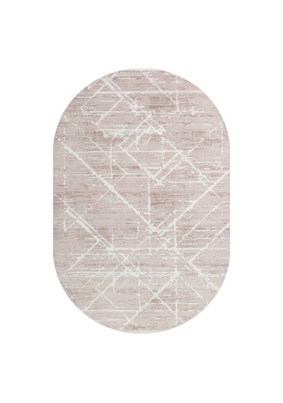 Etro Dekoratif Modern Akrilik Makine Oval Halı Et06 Vizon