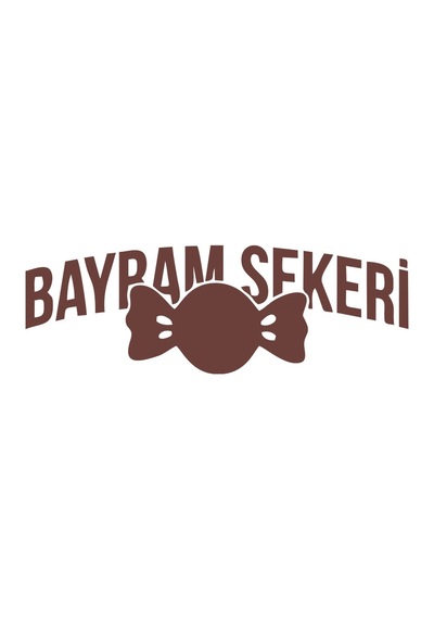 Bayram Şekeri Araba Sticker 17x17 Cm Kahverengi