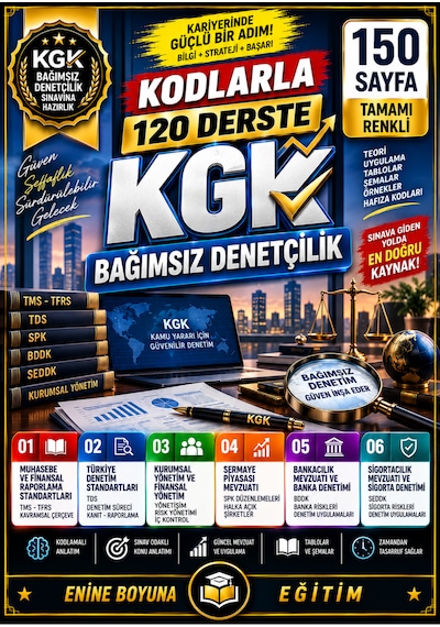 Kodlarla 120 Derste Kgk Bağımsız Denetçilik 150 Sayfa Tamamı Renkli