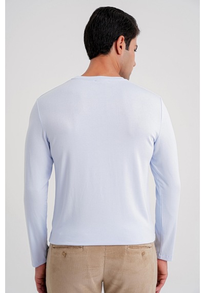 Efor Ts 870 T-shırt Slim Buz Mavı Casual Buz Mavi