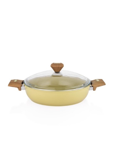 Schafer Fiesta Seramik Basık Tencere 28 Cm-yeşil