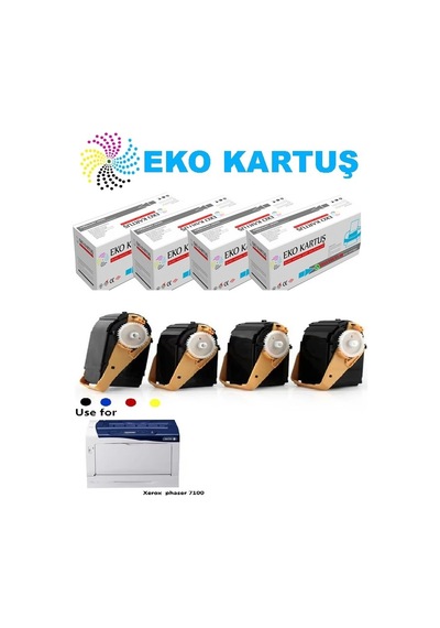 Xerox Phaser 7100-106r02612/ 106r02608/ 106r02609 /106r02610 Uyumlu, Toner 4 Renk Takım