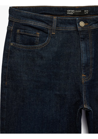 Koton Normal Bel Pamuklu Straight Fit Jean Pantolon - Mark Jean Koyu İndigo 7wam40078nd Koton Normal Bel Pamuklu Straight Fit Jean Pantolon - Mark Jean Koyu İndigo 7wam40078nd
