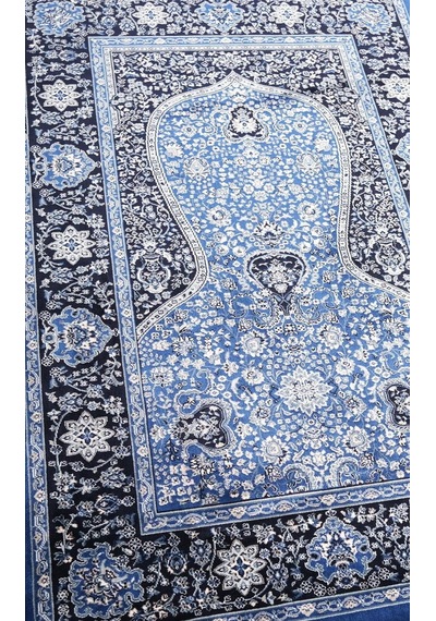 Lale Mihrap Seccade Ultra Lüks % 100 Modal, Sık Dokuma Halı Seccade- Saks Mavi 80x120 Cm Çok Renkli Lale Mihrap Seccade Ultra Lüks % 100 Modal, Sık Dokuma Halı Seccade- Saks Mavi 80x120 Cm Çok Renkli