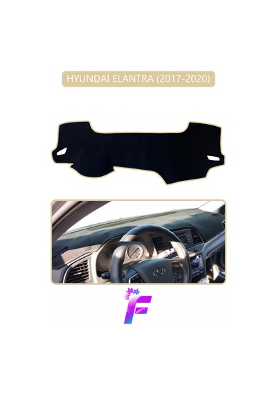 Hyundai Elantra 2017-2020 Uyumlu Torpido Örtüsü Yansıma Önleyici Hızlı Montaj Koruma G19