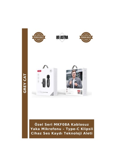 Özel Seri Mkf08a Kablosuz Yaka Mikrofonu Type-c Klipsli Cihaz Ses Kaydı Teknoloji Aleti
