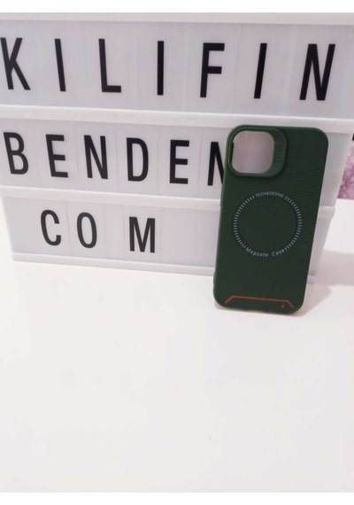 Apple Uyumlu iPhone 15 Magsafe Kılıf Modeli Yeşil
