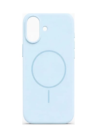 iPhone Uyumlu 16 Aura Akıllı Magsafe Animasyonlu Silikon Kılıf Açık Mavi