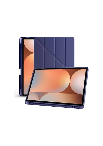 Samsung Galaxy Tab S10 Plus Uyumlu X820 12.4 İnç Katlanabilir Kalemlikli Standlı Akıllı Kılıf Kapaklı Kılıf