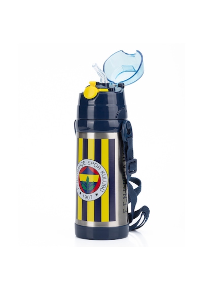 Fenerbahçe Efsane Çubuklu Çelik Matara Sarı - Lacivert