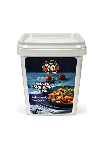 Sebzeli Makarna Sosu 1000 Gr Vegetable Pasta Sauce - Helal Belgeli, Yerli Üretim