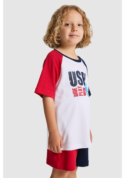 U.S. Polo Assn. Erkek Çocuk Kırmızı Tişört 50327037-vr171 Basıc Kırmızı