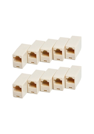 Rj45 Dişi Dişi Cat5 Cat6 Ara Birleştirici Konnektör 10'lu Set