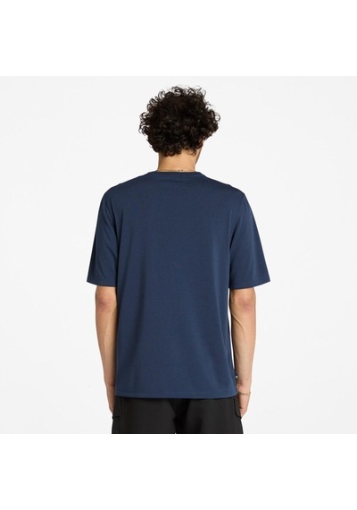 Timberland Uv-protection Logo Short Sleeve Erkek T-shirt-33283 Lacivert