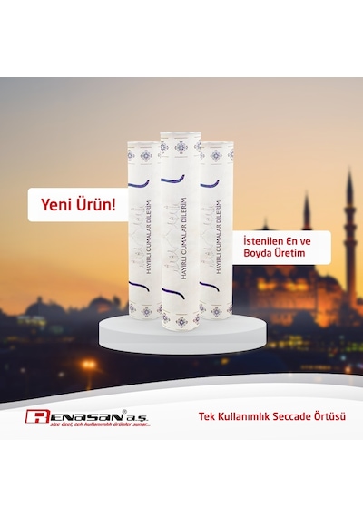 Renasan Tek Kullanımlık Seccade Örtüsü 50 x 120 CM 80 Yaprak 1 Rulo