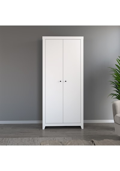 İnarch Dizayn Bled 2 Kapaklı Gardırop Şık Ve Minimalist Yatak Odası Dolabı Beyaz