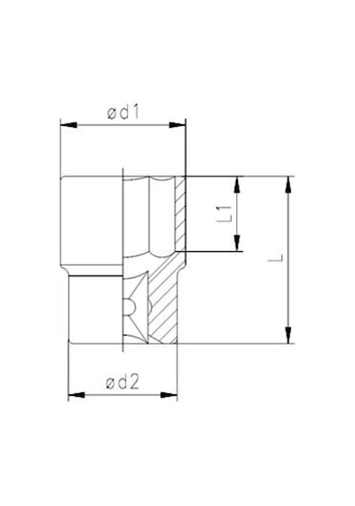 1/4'' Altı Köşe Lokma Anahtar 9 Mm