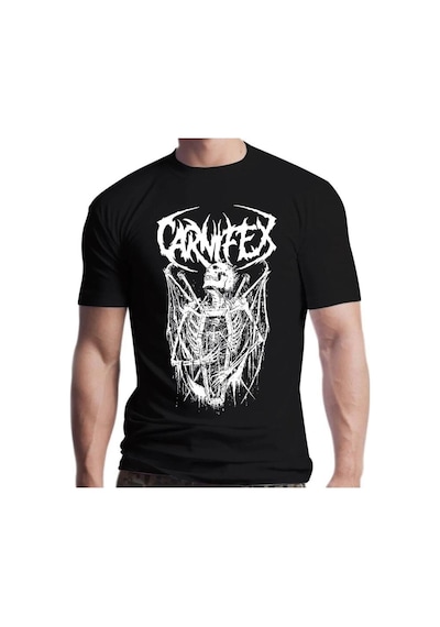 Noıssey Kırmızı Etiket Gala Grunge Skull Carnifex Riddick Menblack T-shirt 17030 Siyah