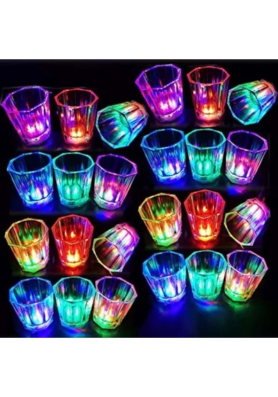 Periboia Renkli Led Parlayan Fiber Optik Glow Işıklı Bardak 1 Ade