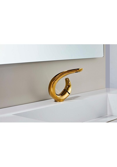 Elıte Kısa Lavabo Bataryası Parlak Altın