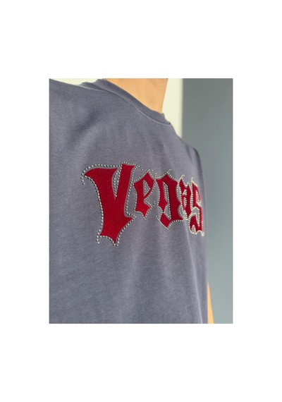 Zaee Vegas Taşlı Oversize Tişört Çok Renkli