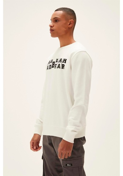 Bad Bear Counter Crewneck Erkek Sweatshirt-25272-beyaz Beyaz