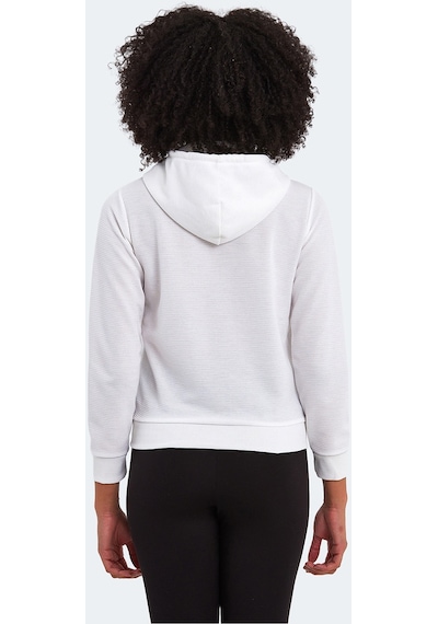Slazenger PEMA I Kadın Fermuarlı Kapüşonlu Cepli Bej Sweatshirt