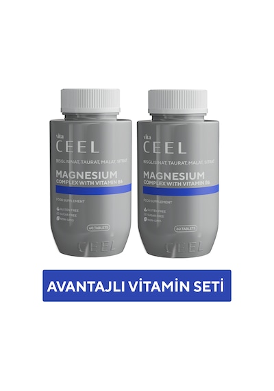 2'li Magnezyum Complex With B6 Sitrat, Bisglisinat, Malat, Taurat-60 Tablet