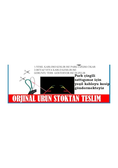 Audiomax Geri Görüş Kamerası Ir Ledli Gece Görüş Park Çizgi