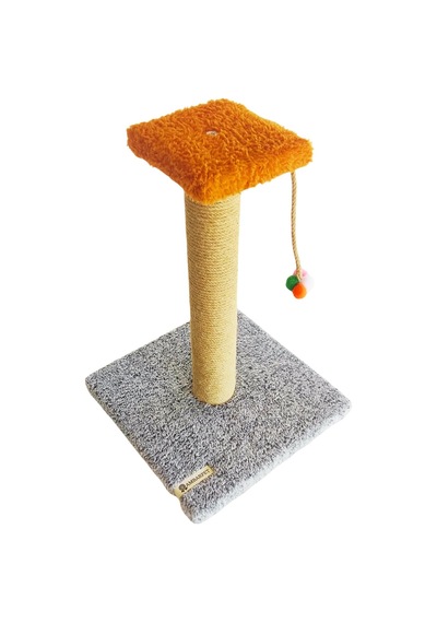 Tek Katlı Stepli Gri Kedi Tırmalama Tahtası