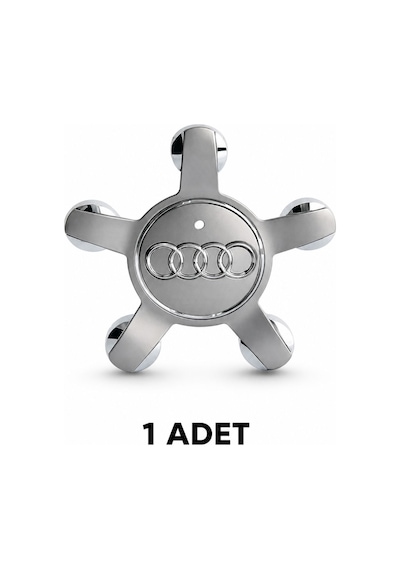 Audi Uyumlu Jant Göbeği Ahtapot Jant Göbeği Audi 5 Kol Jant Göbeği 1 Adet Gönderilir-gri