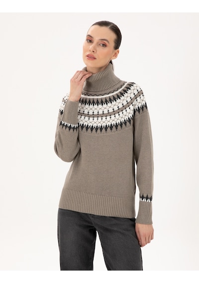 Pierre Cardin Kadın Vizon Kazak /triko 50291034-vr052 Vizon