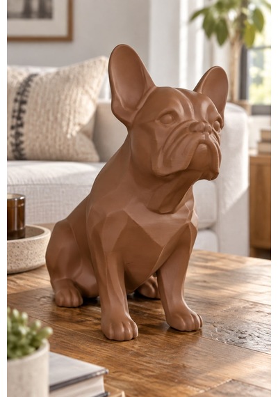 Fransız Bulldog Figürlü Dekoratif Biblo - 19cm 87575362