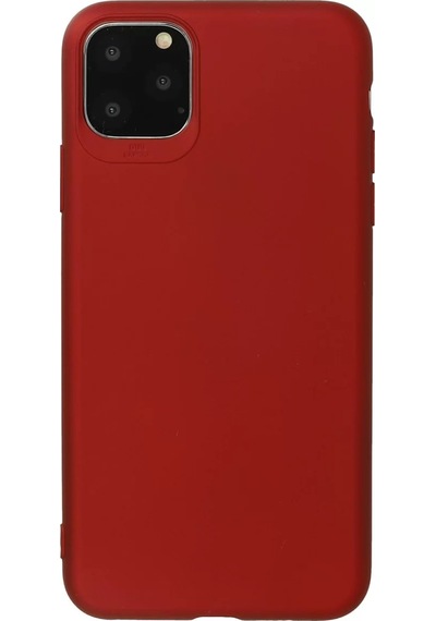 Newface Apple iPhone Uyumlu 11 Pro Max Kılıf First Silikon - Bordo