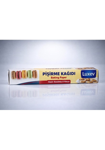 Luxev Pişirme Kağıdı Hazır Kesilmiş 8 Parça Yağlı Kağıt Fırın Kağıdı Baking Paper