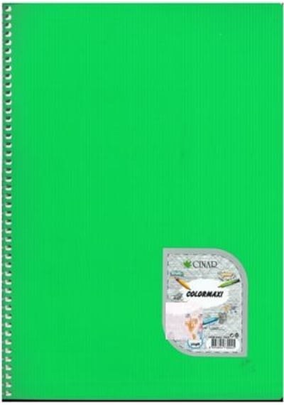 Çınar Colormaxi Spiralli Pp. Kap A5 60 Yp Çizgili Zeytin Yeşil