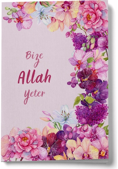 Bize Allah Yeter Mini Defter Çok Renkli